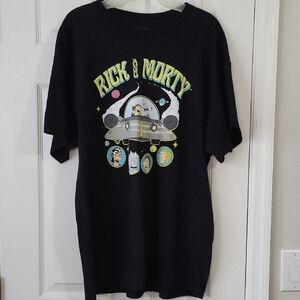 Rick and Morty Black T-Short Size XL New 100% Cotton